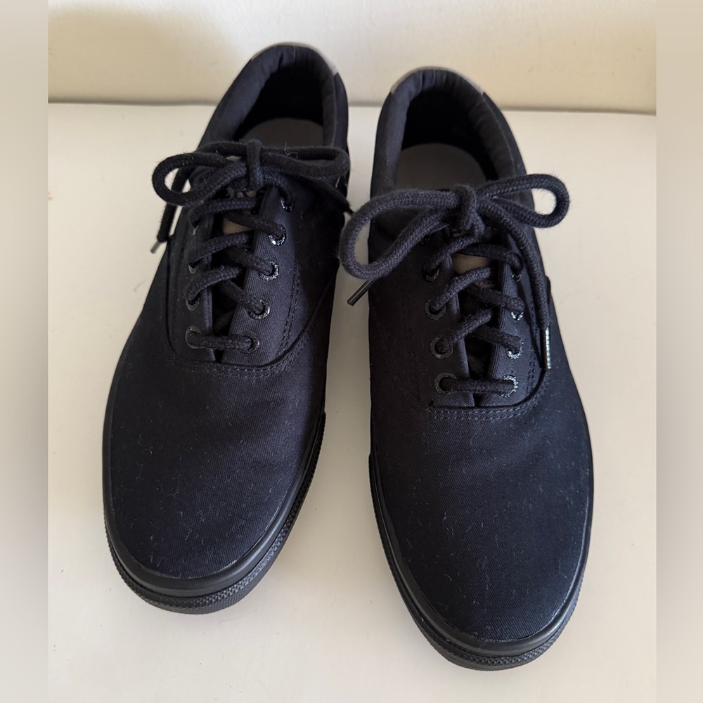 Black Sperry Topsiders Men's  Tie Sneakers
